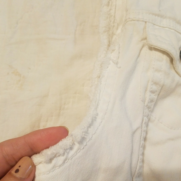 BullHead Womens White Jean Jacket Large Slim Fit - Picture 4 of 4